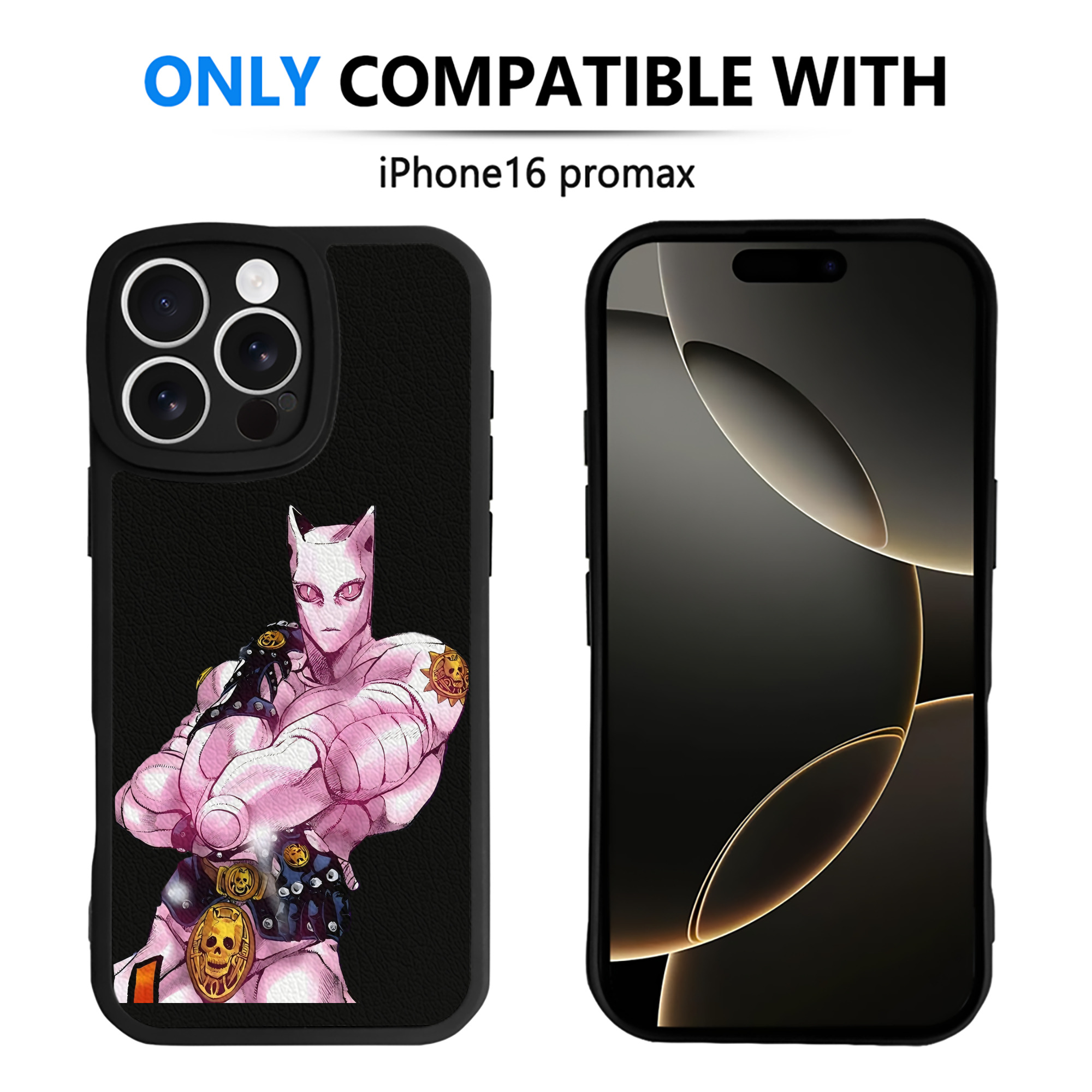 （画像用） ジョジョの奇妙な冒険 きら よしかげ JoJo's Bizarre Adventure Kira Yoshikage 【iPhone 16シリーズ対応】シリコンスマホケース（レザー調） 材質：シリコン